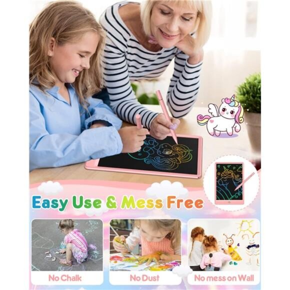 LCD Writing Tablet, Doodle Board Toys Gifts for 3-8 Year Old Girls Boys, 10 Inch - Picture 6 of 7